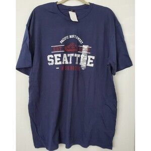 NWT Navy T-Shirt XL Short Sleeve. Pacific Northwest Seattle Washington Gildan
